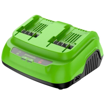Ультрабыстрое двойное зарядное устройство Greenworks G24X2C8, 24V, 8A (2958807)