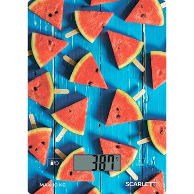 Весы кухонные Scarlett SC-KS57P78 арбуз (10кг, последовательное взвешивание)