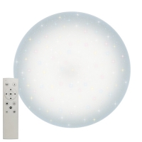 ветильник светодиодный накладной. Диммируемый. Пульт ДУ (в/к). Теплый свет(3000К)/Белый свет(4000К)/