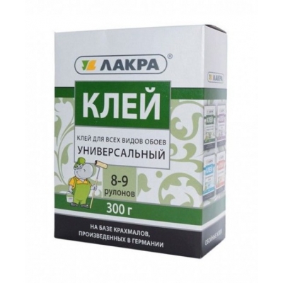 Клей "Лакра" д/всех видов обоев универсальный 300г