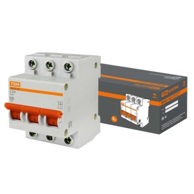 Авт. выкл. ВА47-63 3P 50А 4,5kA х-ка С TDM (SQ0218-0024)