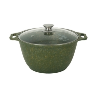 Кастрюля 4л со стеклянной крышкой, АП линия "Trendy stryle" (malachite) "Kukmara" к41tsml