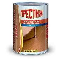 Лак паркетный полуматовый Престиж бесцветный 0,9л.