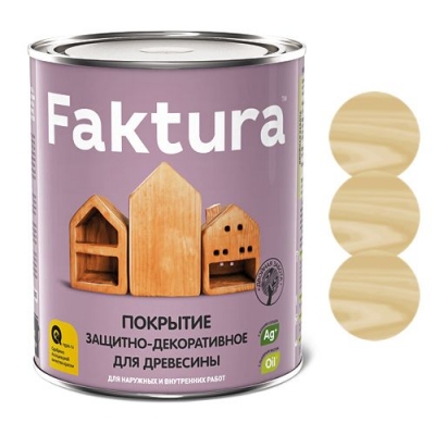 Покрытие Faktura защитно-декоративное для древесины бесцветное (0,7 л. )