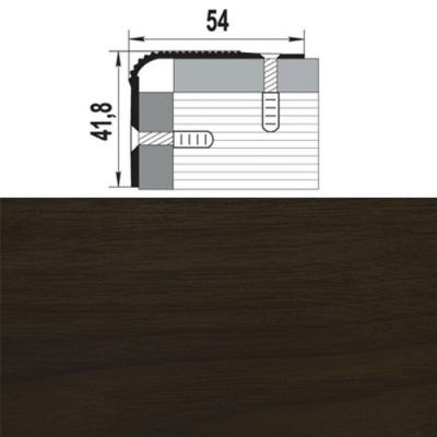Профиль угловой ПУ 02.1350.094 венге