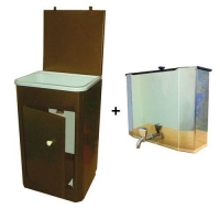 Умывальник Дачный (оцинков.) ант.медь (Р-5Р-А-П) в комплекте с бачком 17л с пласт.мойкой