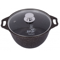 АП Кастрюля 4л со ст. крышкой (кофейный мрамор) арт.кмк42а Kukmara АП Кастрюля 4л со ст. крышкой (кофейный мрамор) арт.кмк42а Kukmara