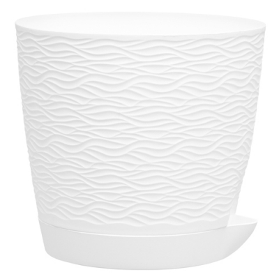 Кашпо "Блюз" (1,2л.) Цв. Белый (Арт. КШ-8681) Кашпо "Блюз" (1,2л.) Цв. Белый (Арт. КШ-8681)