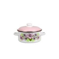 Кастрюля цил. 4л, белосн., Азалия, 6RB221M