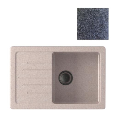 Мойка GranAlliance G-41 (745 х490мм) черная с сифоном