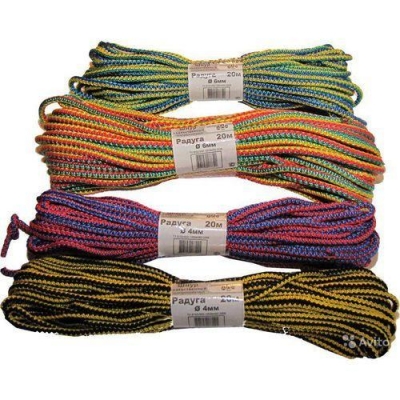 Шнур хозяйственный вязанный РАДУГА d=7мм (20м)