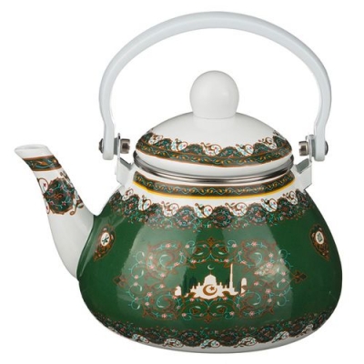 Чайник эмалированный с фильтром из нжс 1,3 л 934-333 Зеленый