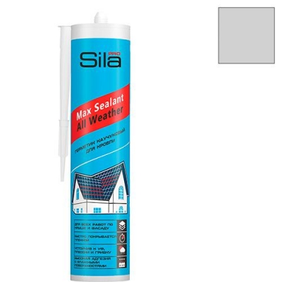 Герметик каучуковый для кровли серый SILA PRO Max Sealant All weather 290 мл