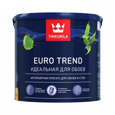 EURO TREND А краска для обоев и стен 2,7 л. EURO TREND А краска для обоев и стен 2,7 л.