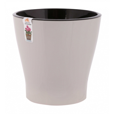 Горшок цветочный Лея 5л двойной (с автополивом)(бежевый) (уп.8) М7939 г.Октябрьский