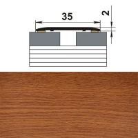 Профиль стыкоперекрывающий ламинированный ЛС 35.1350.4092т Профиль стыкоперекрывающий ламинированный ЛС 35.1350.4092т
