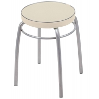 Табурет Фабрик-1 с/об на 4-х опорах (круглое сидение диаметр 320) слон кость ТФ01