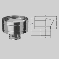 Зонт -Д с ветрозащитой (430/0,5мм) D140 арт. fm25.140.1.F