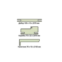 Добор ТЕЛЕСКОП Эк шпон 100х10х2017 Пепельный дуб Леском