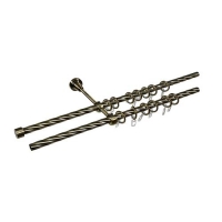 Карниз кованый Ле-Гранд d25/19 мм Твист 2м антик-золото 2-х рядный