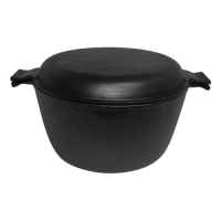 Кастрюля чугунная с крышкой-сковородкой СС-20/30, диаметр 20 см, 3 л арт.985008