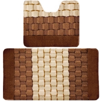 Комплект ковриков для в/к BANYOLIN SILVER из 2 шт 50х80/50х40см (коричневый)