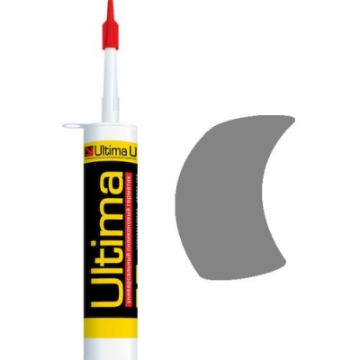 Герметик силиконовый универсальный СЕРЫЙ Ultima 280мл Пеносил