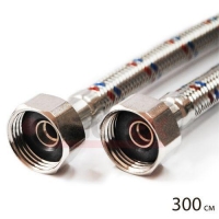 Гибкая подводка для воды VALFEX нерж.сталь 1/2 В-Н300 см (30) Гибкая подводка для воды VALFEX нерж.сталь 1/2 В-Н300 см (30)
