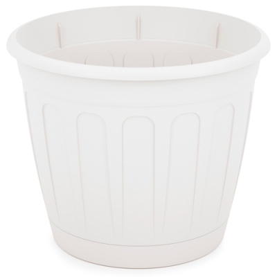 Горшок цветочный "Дионис" 3,6л (белый) (уп.24) М8247 г.Октябрьский