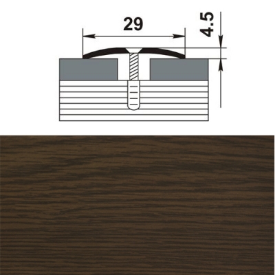 Профиль стыкоперекрывающий ПС 04-1. 1800.091 дуб темный