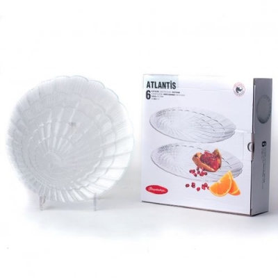 Тарелка из закаленного стекла ATLANTIS 6 шт. 240 мм арт.10236B