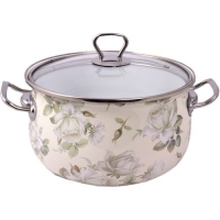 Белая роза Кастрюля глубокая 3,1 л. стекл./кр.х4 2362 (INTEROS)