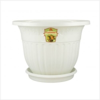 Горшок-Кашпо "Лозанна" с подст. 25л. (белый) М1613 г.Октябрьский * Горшок-Кашпо "Лозанна" с подст. 25л. (белый) М1613 г.Октябрьский *