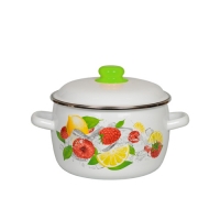 Кастрюля сф. 4л, Лимон, белосн., 1RC201M