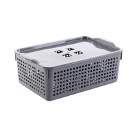 Корзинка "Лофт" 3,8л 295х185х105 мм с крышкой (серый) 643108 "Виолет" Корзинка "Лофт" 3,8л 295х185х105 мм с крышкой (серый) 643108 "Виолет"