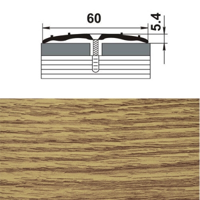 Профиль стыкоперекрывающий ПС 07.900.084 дуб универсальный
