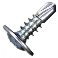Саморез для подкрылков (со сверлом) цинк 4,2 х 19 (200 шт.)(полусфера-прессшайба)