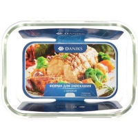 Форма для выпечки жар 0,57л прямоуг, пластик.крышка DANIKS 5-7