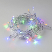 Гирлянда светод. с контроллером 5м. 50 светодиодов. Разноцветный свет. Провод прозрачный. ТМ U