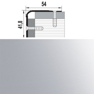 Профиль угловой ПУ 02.1350.01л серебро люкс