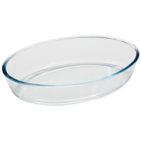 Форма для запекания из боросил стекла 1,6 л, овальной формы без ручек, серия Cristallino, тм Mallony