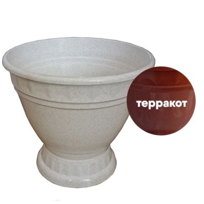 Кашпо с поддоном 10,5л. (терракот) Бриг х