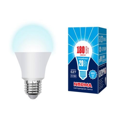Лампа светодиодная LED-A65-20W/NW/E27/FR/NR белый свет (4000K) Серия Norma