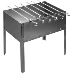 Мангал 350х250х350 мм, сборный + 6 шампуров, в термопленке /10 61235 BOYSCOUT