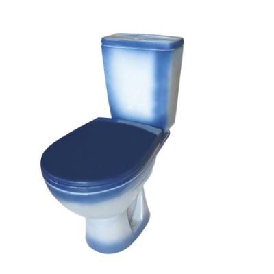 Унитаз-компакт "СОЛО" синий с/арм. и с сид.