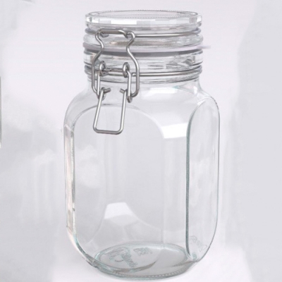 010. Банка 950 мл (bug) замок "серебро", уплотнитель силикон "прозрачный"