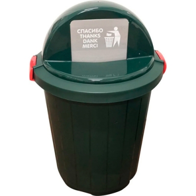 Бак 105л круглый с крышкой клавиша на 4-х колесах г.Курск