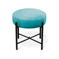 Банкетка Sheffilton SHT-B4 ткань/металл цвет голубая пастель/черный муар арт.211585 Банкетка Sheffilton SHT-B4 ткань/металл цвет голубая пастель/черный муар арт.211585