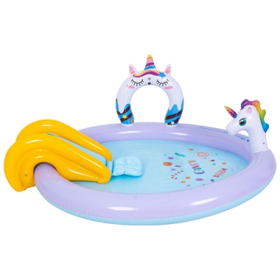 Бассейн надувной игровой детский "Единорог" 195*152*76 см, 125 л, 51001 Sunclub арт.109423