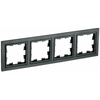 BRITE Рамка 4-мест. РУ-4-Бр хром/черн. IEK BR-M42-12-2-K23 BRITE Рамка 4-мест. РУ-4-Бр хром/черн. IEK BR-M42-12-2-K23